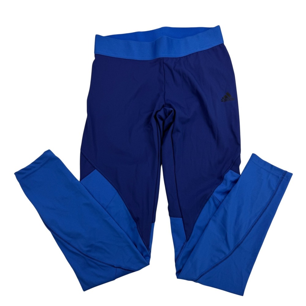 Adidas Climacool Blue Athletic Active Leggings Logo Running Gym CV7801 Sz M